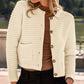 Round neck knitted retro autumn casual cardigan long sleeved shirt
