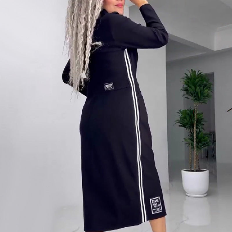 🎅Early Xmas Sales - 50% OFF🎄Women's Long Sleeve Button-Down Slit Dress