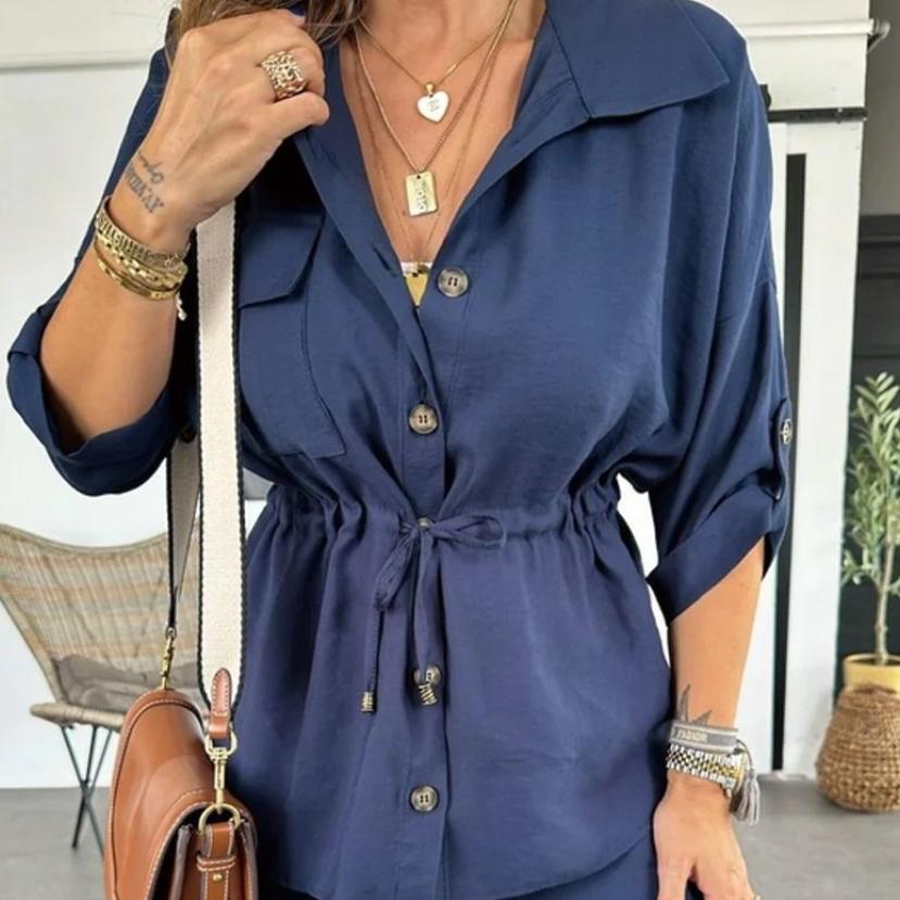 🔥50%discount 🔥  Set with button-down top and loose fitting trousers