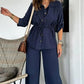 🔥50%discount 🔥  Set with button-down top and loose fitting trousers