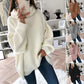 🔥What should I wear tomorrow？🔥Women’s Oversized Turtleneck Solid Color Knit Sweater