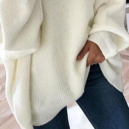 🔥What should I wear tomorrow？🔥Women’s Oversized Turtleneck Solid Color Knit Sweater
