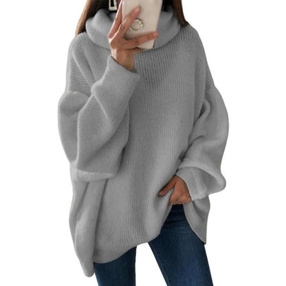 🔥What should I wear tomorrow？🔥Women’s Oversized Turtleneck Solid Color Knit Sweater