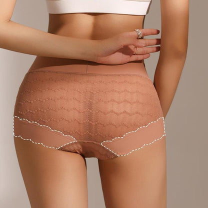 💕Thoughtful design, protecting your private parts💕Breathable Seamless High-Waist Lace Panties