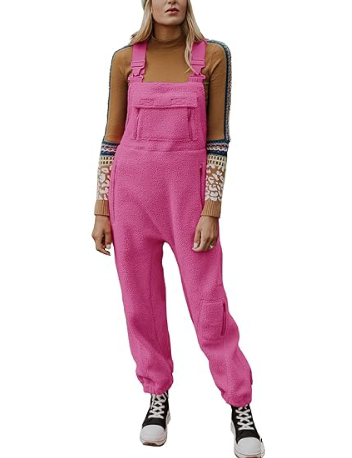 🔥2024 New Women's Warm Overalls Loose Casual Jumpsuits（50% OFF）
