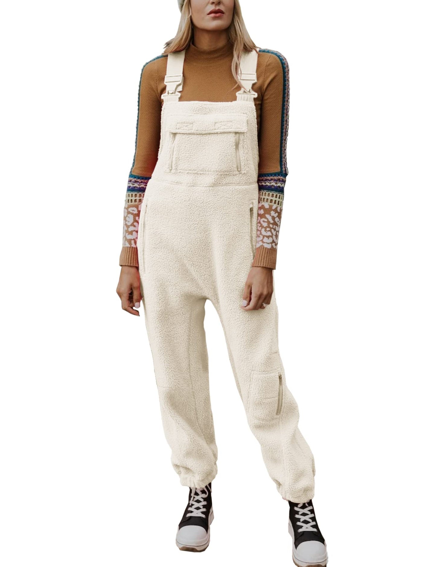 🔥2024 New Women's Warm Overalls Loose Casual Jumpsuits（50% OFF）