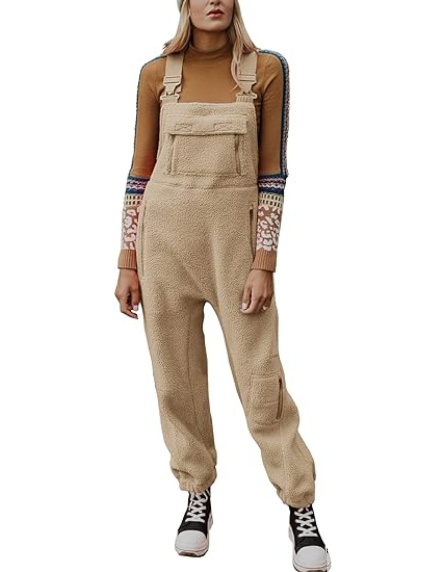 🔥2024 New Women's Warm Overalls Loose Casual Jumpsuits（50% OFF）
