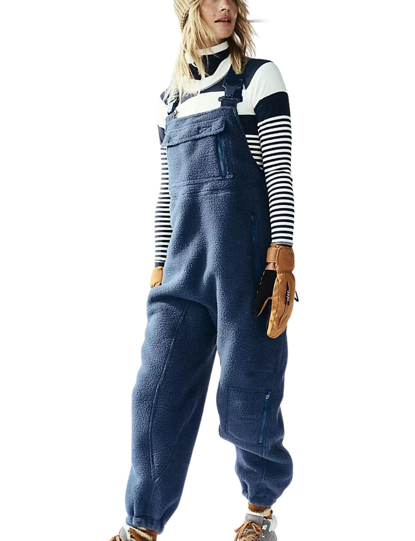 🔥2024 New Women's Warm Overalls Loose Casual Jumpsuits（50% OFF）