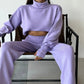 💖What should I wear tomorrow?💖Women's Long-sleeve High Neck Crop Top and Pants Set