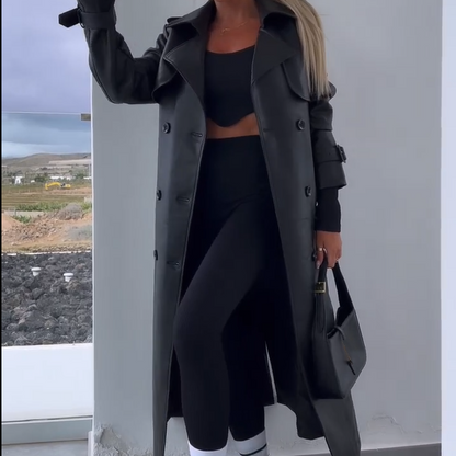 Women's Vintage Leather Coat