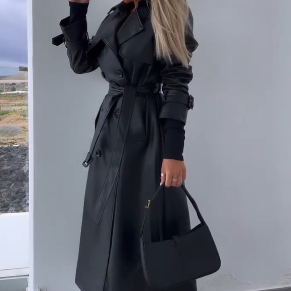 Women's Vintage Leather Coat