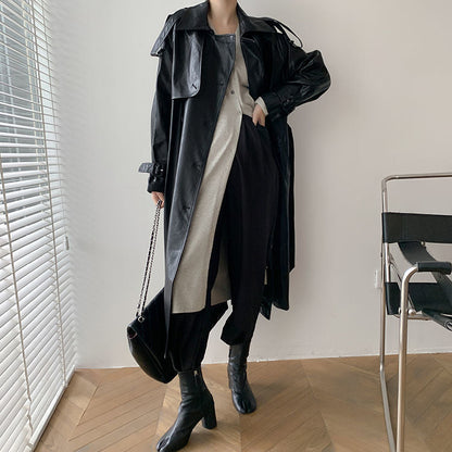 Women's Vintage Leather Coat