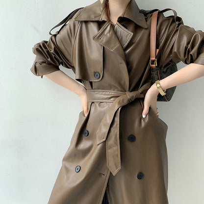 Women's Vintage Leather Coat