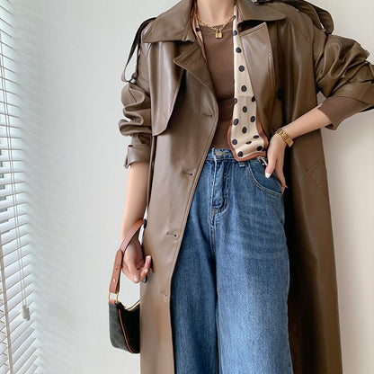 Women's Vintage Leather Coat