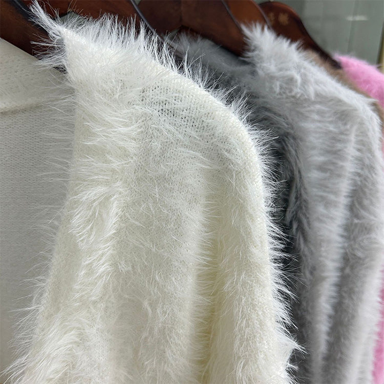 Women's Cozy Fuzzy Knit Cardigan