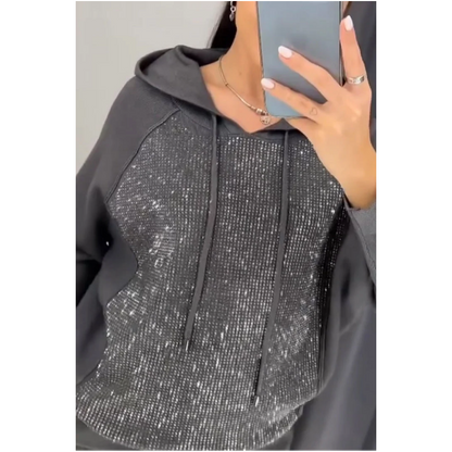 💕2025 HOT SALE💕Women's Hooded Sweatshirt and Cuffed Joggers 2-Piece Set