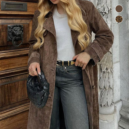 💕What should I wear tomorrow💕Women's warm and comfortable waist tied long jacket