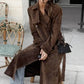 💕What should I wear tomorrow💕Women's warm and comfortable waist tied long jacket