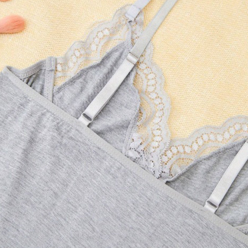 💖sexy Goddess💖Women's Sexy Lace Trim Slit Bowknot Decor Sleep Dress