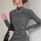 Sexy Solid Color Turtleneck Mini Dress