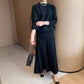 🎄Women's Round-Neck Top ＆ Pleated Skirt 2-Piece Set