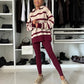 Women's oversized hoodie and leggings set, keeping you beautiful and charming in the cold!