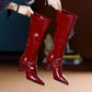 Women's Elegant 2 in 1 Glossy Boots with Detachable Shaft