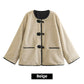 Loose round neck lamb wool, cardigan jacket interprets elegant charm