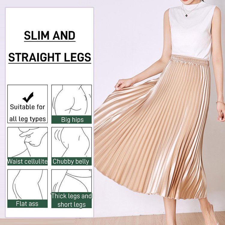 🎉New Year Sale-50% Off🔥Multicolor Satin Pleated Skirt