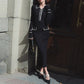 Women’s Bell Sleeve Knit Half-Button Sweater Dress