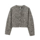 Warm Leopard-Print Button Jacket and A-Line Skirt Set