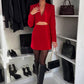Sexy Long Sleeve Cutout Deep V Dress