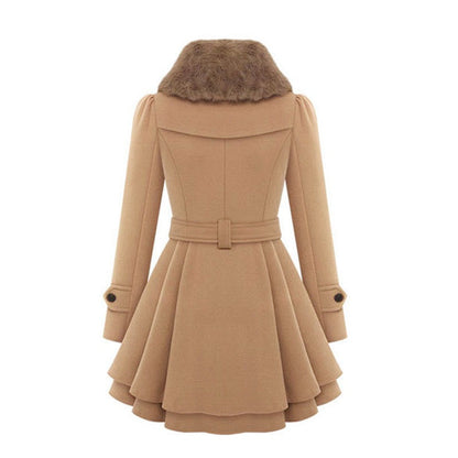 🎅Was soll ich morgen anziehen?🎄Women's Winter Double Breasted Jackets with Belt