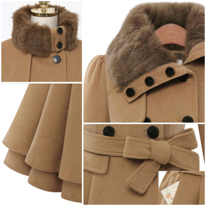 🎅Was soll ich morgen anziehen?🎄Women's Winter Double Breasted Jackets with Belt