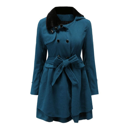 🎅Was soll ich morgen anziehen?🎄Women's Winter Double Breasted Jackets with Belt