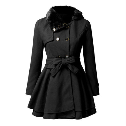 🎅Was soll ich morgen anziehen?🎄Women's Winter Double Breasted Jackets with Belt
