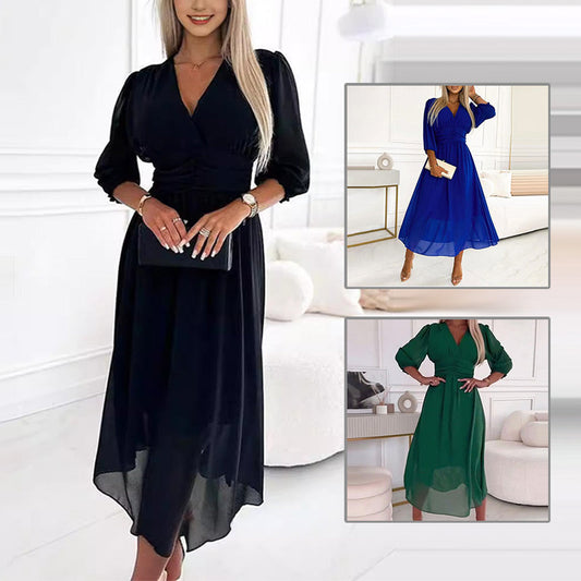 💖Limited Time Sale 49% OFF💖Women's V-neck Lightweight Chiffon Dresses