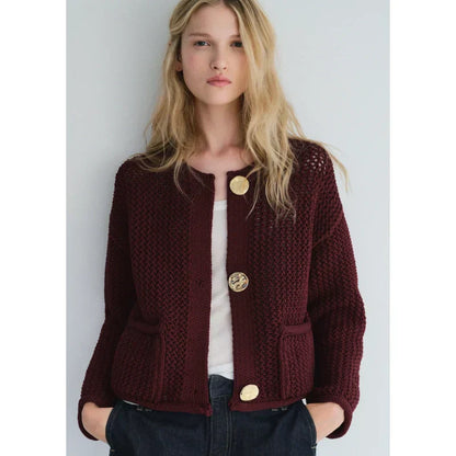 🌸Spring Specials🌸 Women's Fashion Cut-Out Knitted Cardigan