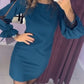 💕What should I wear tomorrow?💕Long Sleeve Mesh Dress with Round Neck