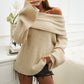 🎅What should I wear tomorrow?🎄Fashion Loose Solid Color Pullover Sweater