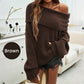 🎅What should I wear tomorrow?🎄Fashion Loose Solid Color Pullover Sweater