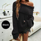 🎅What should I wear tomorrow?🎄Fashion Loose Solid Color Pullover Sweater
