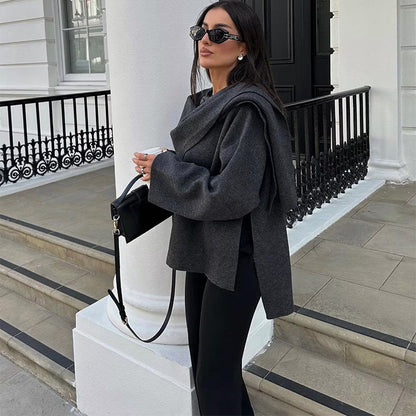 💕What should I wear tomorrow?💕Women's Cozy Solid Elegant Cape Coat