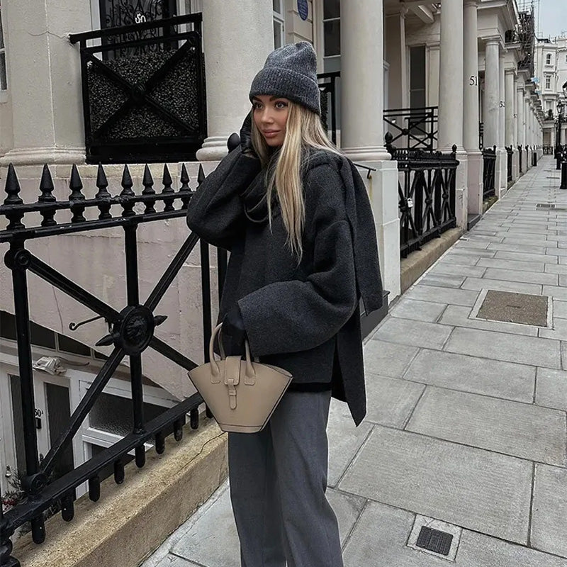 💕What should I wear tomorrow?💕Women's Cozy Solid Elegant Cape Coat