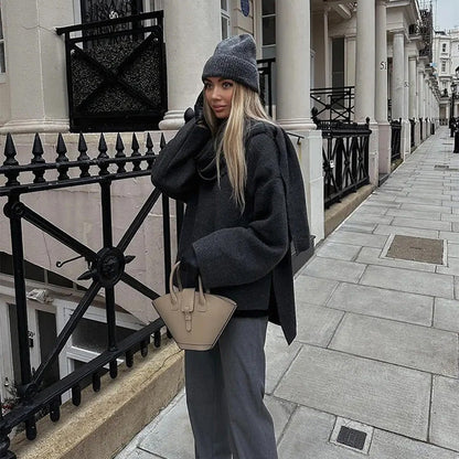 💕What should I wear tomorrow?💕Women's Cozy Solid Elegant Cape Coat