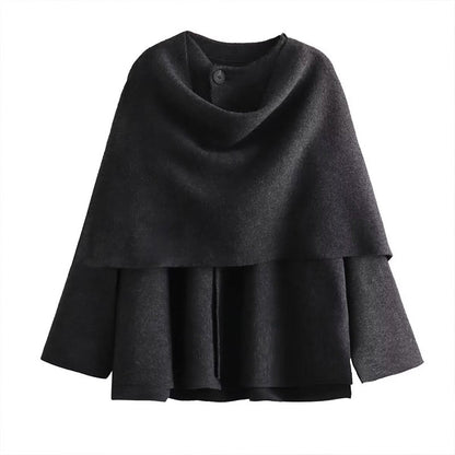 💕What should I wear tomorrow?💕Women's Cozy Solid Elegant Cape Coat