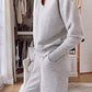 Women's Solid Color V-neck Top & Pants Two-piece Set