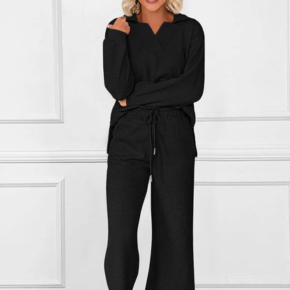 💖What should I wear tomorrow?💖Women’s 2-Piece V-Neck Lounge Set with Pockets