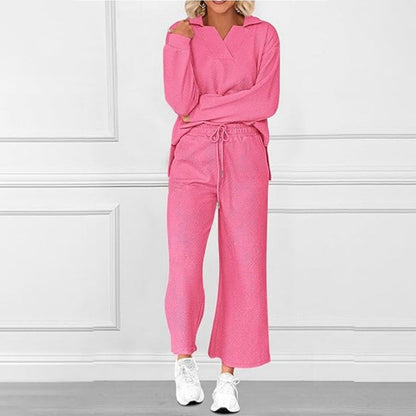 💖What should I wear tomorrow?💖Women’s 2-Piece V-Neck Lounge Set with Pockets