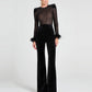 🔥What should I wear tomorrow?💃Women’s Belted Flare Jumpsuit with Long Sleeves
